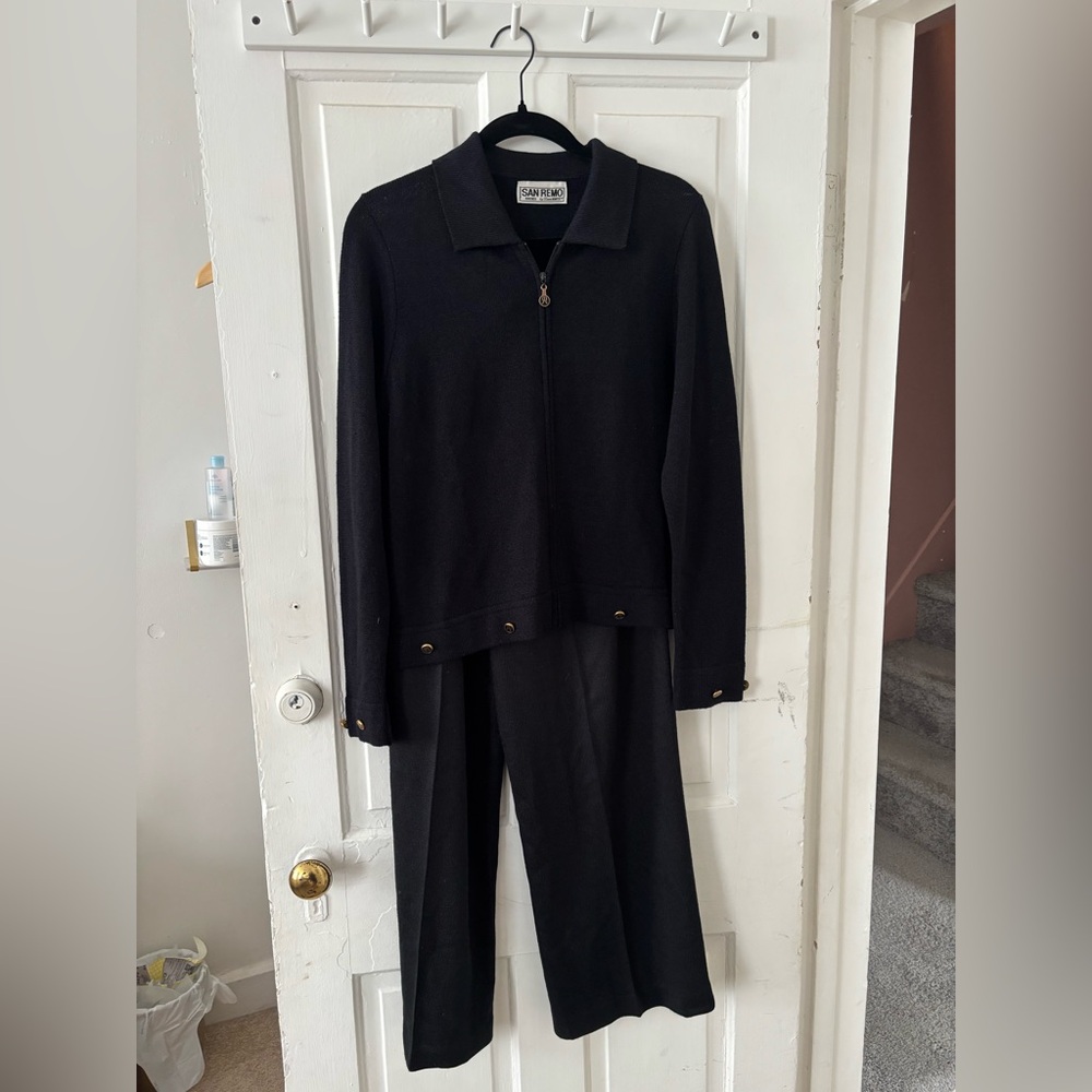 Classic Black Zip-Up Set